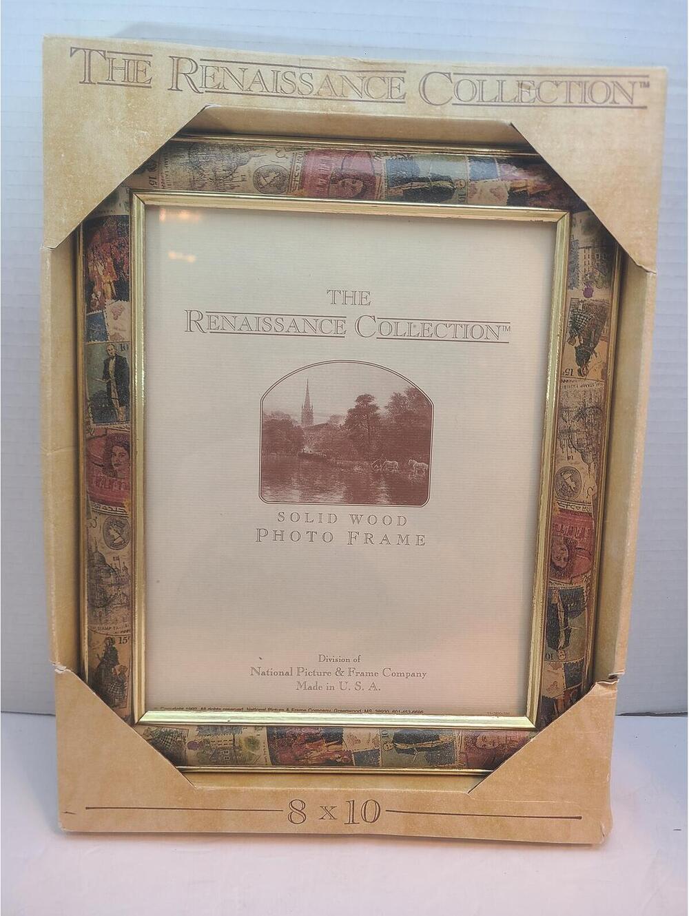 Renaissance Collection Solid Wood Vintage Collage Design Picture Frame 8x10 NIB
